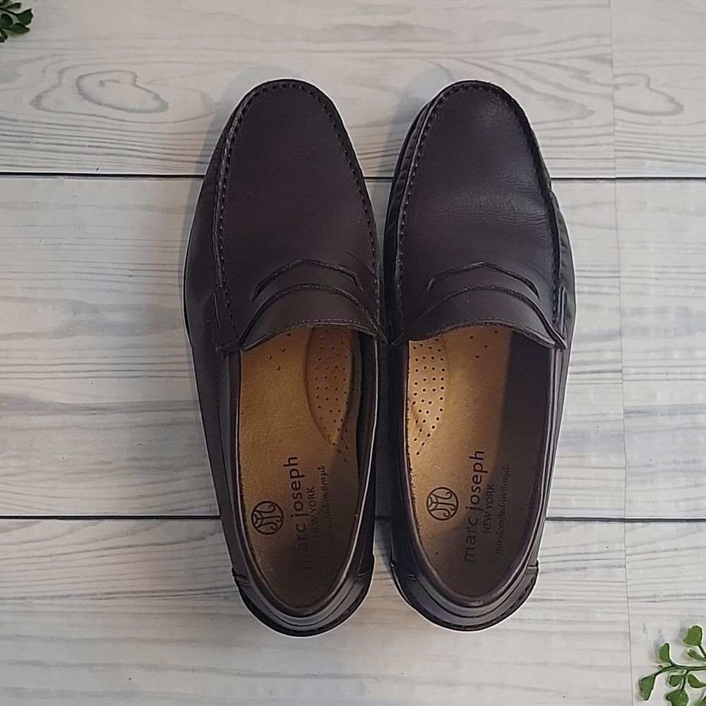 Marc Joseph New York John St Mens Slip-On Loafer - Brown Size 8 - Picture 5 of 10